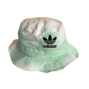 Adidas Bucket Hat Trefoil Logo Tie Dye Pastel Green Peach Purple Cotton Festival